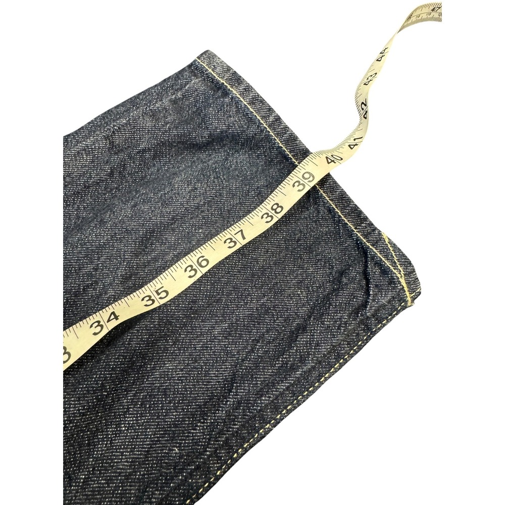 Lee 101+ Selvedge Jeans Mens 32 Dark Blue Indigo Excellent Premium Denim Pants - Picture 12 of 16